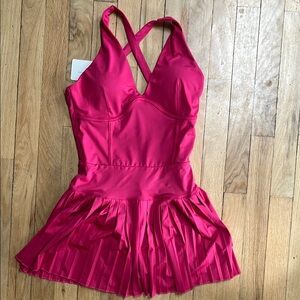 NWT Goldhinge Pink Sleeveless cross back Dress tennis